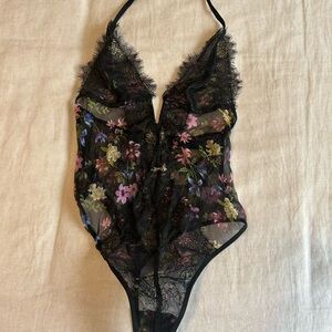 Victoria's Secret Black Floral Lace Lingerie